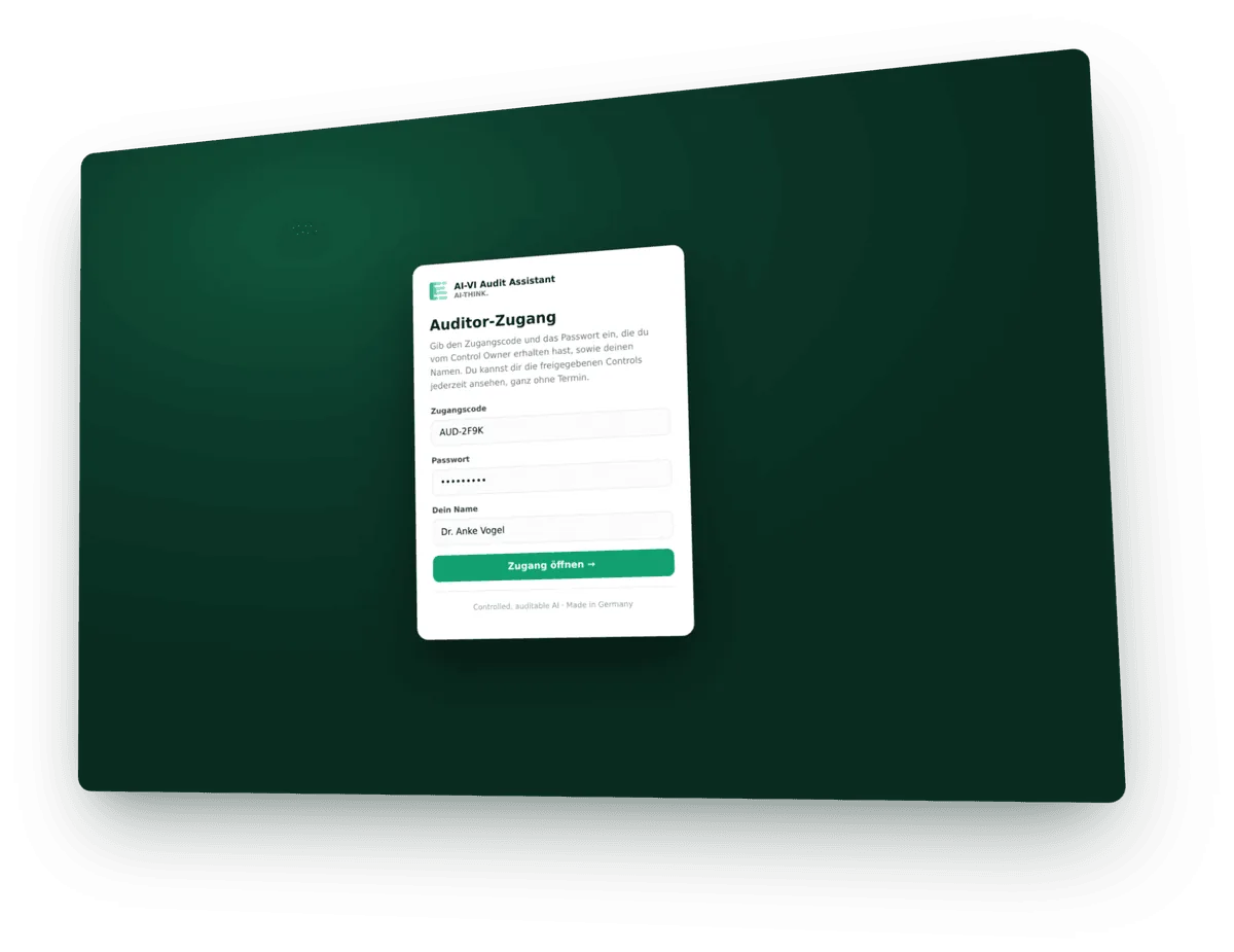 Auditor sign-in
