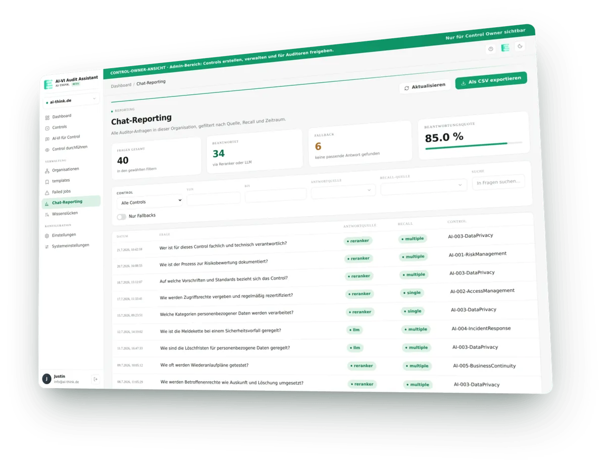 Chat reporting: an overview of the questions asked