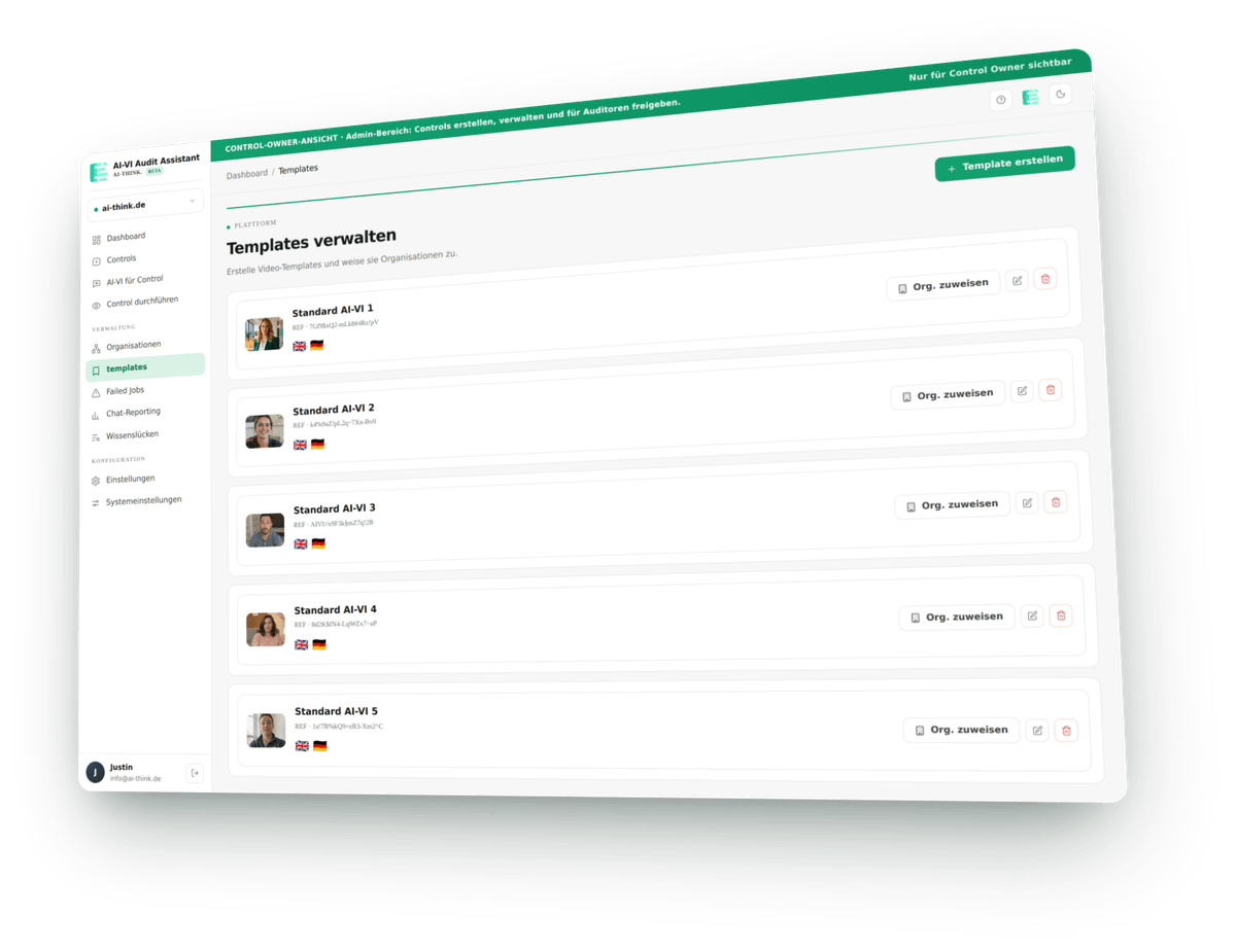 Templates für wiederkehrende Controls
