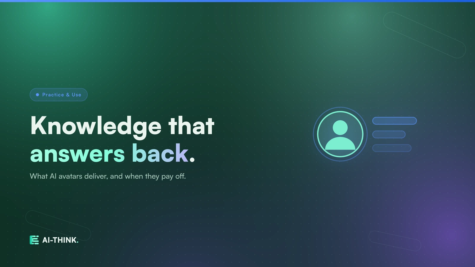 AI avatars in the enterprise: what they really deliver and when they pay off, cover image