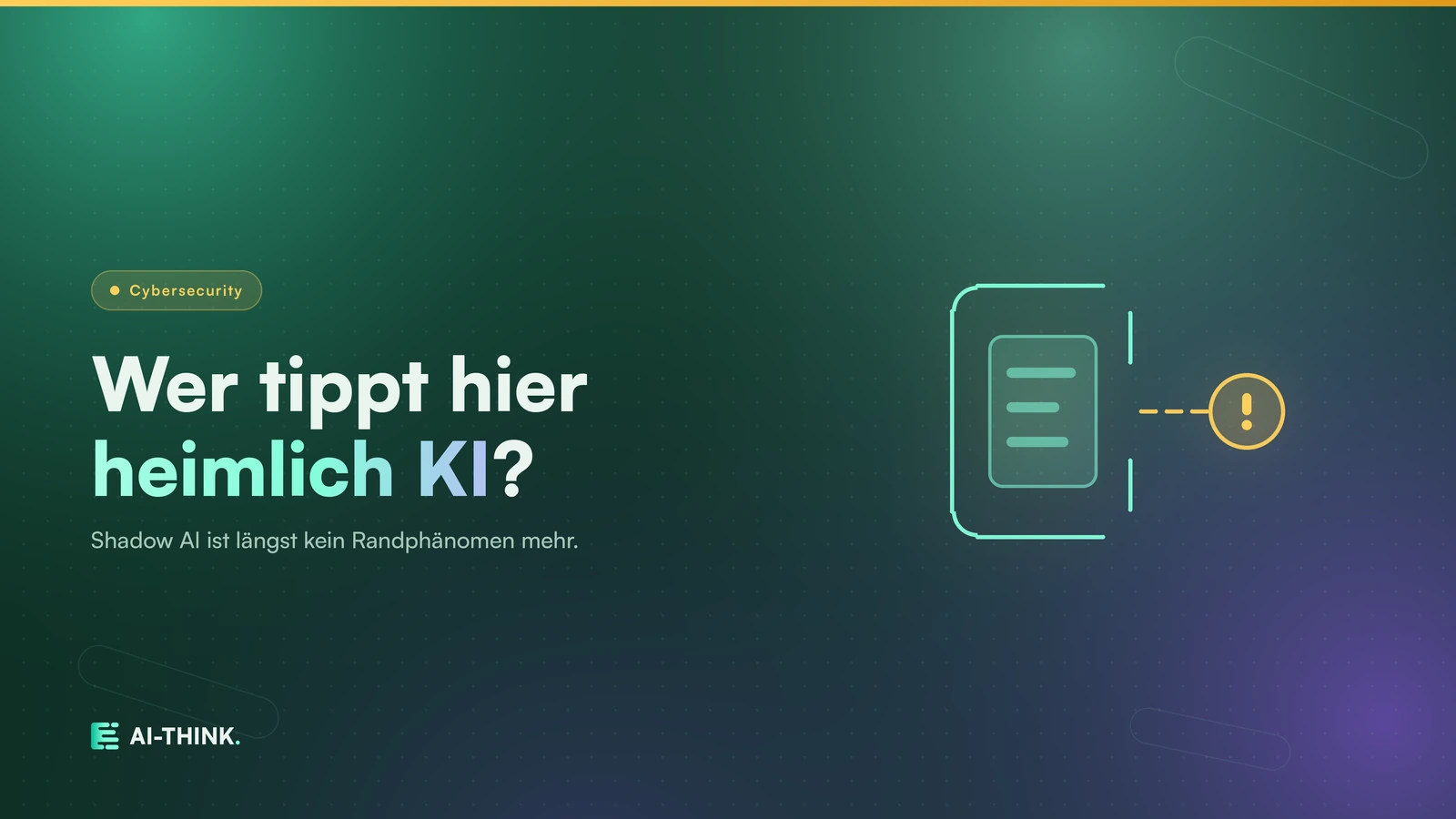 Shadow AI: Wenn Mitarbeiter heimlich Firmendaten in ChatGPT tippen, Titelbild