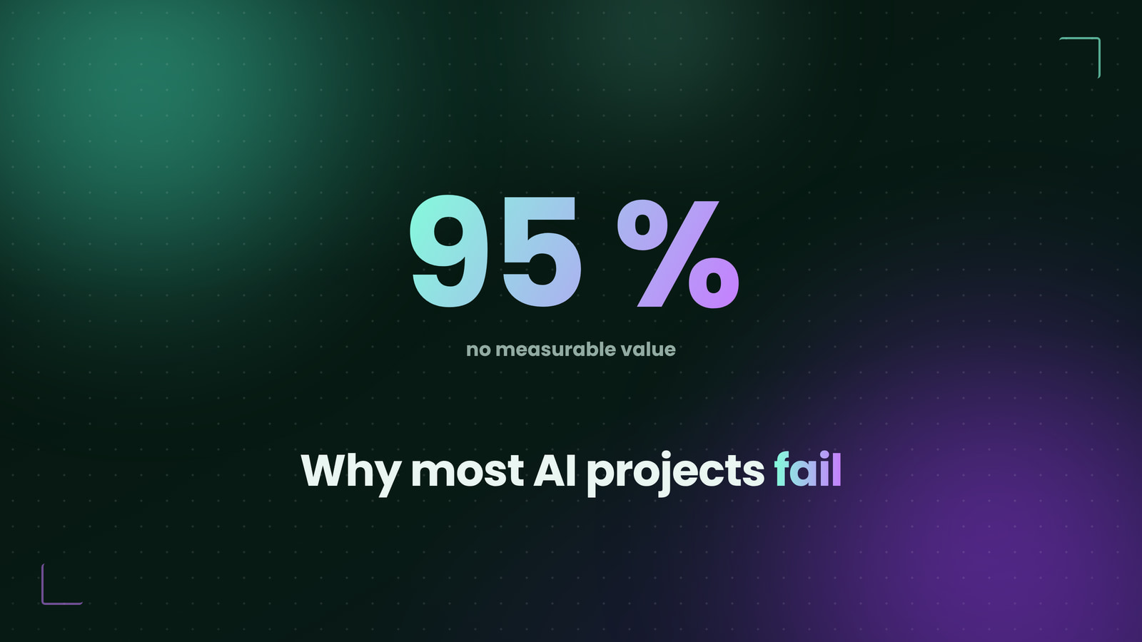 Why 95 percent of AI projects fail and what the 5 percent do differently, cover image